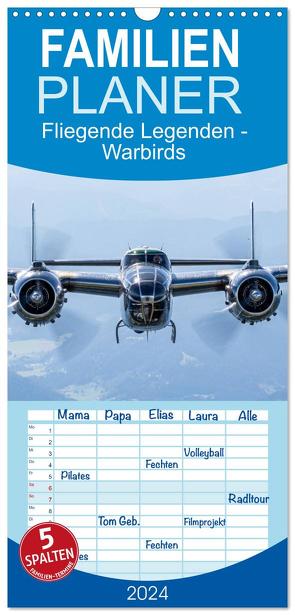 Familienplaner 2024 – Fliegende Legenden – Warbirds mit 5 Spalten (Wandkalender, 21 x 45 cm) CALVENDO von Engelke,  Björn