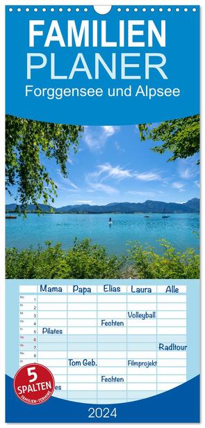 Familienplaner 2024 – Forggensee und Alpsee – Urlaubsparadies Bayerisches Allgäu mit 5 Spalten (Wandkalender, 21 x 45 cm) CALVENDO von Meutzner,  Dirk