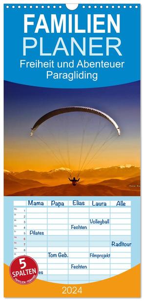 Familienplaner 2024 – Freiheit und Abenteuer – Paragliding mit 5 Spalten (Wandkalender, 21 x 45 cm) CALVENDO von Roder,  Peter