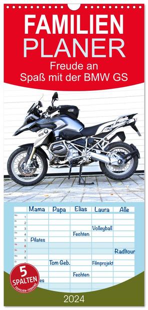 Familienplaner 2024 – Freude an – Spaß mit der BMW GS mit 5 Spalten (Wandkalender, 21 x 45 cm) CALVENDO von Ascher,  Johann