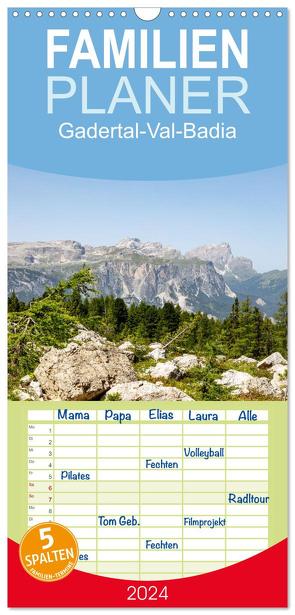 Familienplaner 2024 – Gadertal – Val Badia mit 5 Spalten (Wandkalender, 21 x 45 cm) CALVENDO von Gießmann-Keller,  Nicole