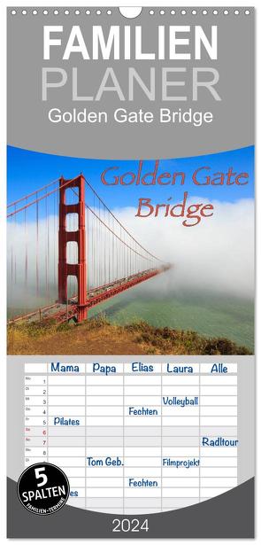 Familienplaner 2024 – Golden Gate Bridge mit 5 Spalten (Wandkalender, 21 x 45 cm) CALVENDO von Wigger,  Dominik