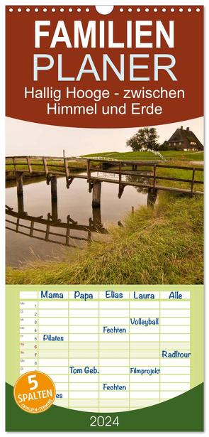 Familienplaner 2024 – Hallig Hooge – zwischen Himmel und Erde mit 5 Spalten (Wandkalender, 21 x 45 cm) CALVENDO von Lueftner,  Juergen