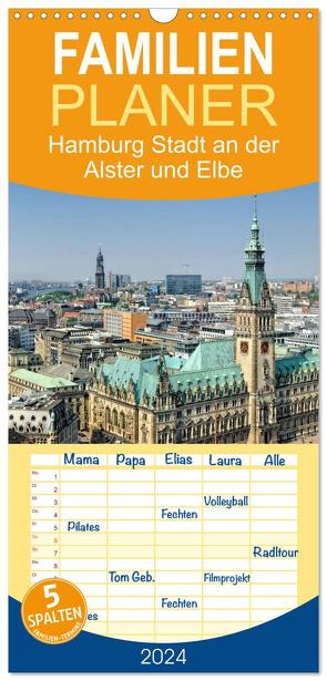 Familienplaner 2024 – Hamburg Stadt an der Alster und Elbe mit 5 Spalten (Wandkalender, 21 x 45 cm) CALVENDO von Voigt,  Andreas