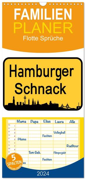 Familienplaner 2024 – Hamburger Schnack mit 5 Spalten (Wandkalender, 21 x 45 cm) CALVENDO von Daus,  Christine