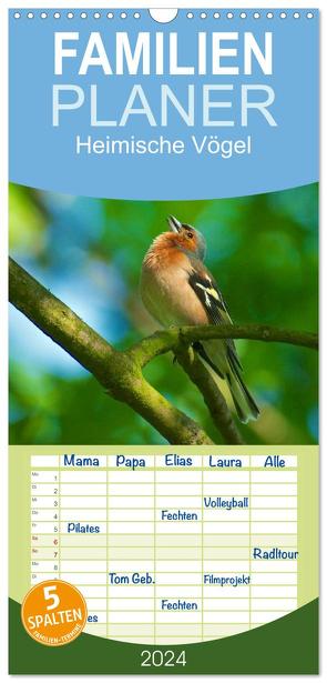 Familienplaner 2024 – Heimische Vögel mit 5 Spalten (Wandkalender, 21 x 45 cm) CALVENDO von Mooß,  Ralf