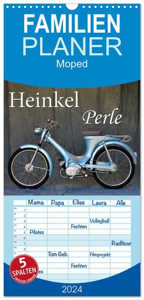 Familienplaner 2024 – Heinkel Perle mit 5 Spalten (Wandkalender, 21 x 45 cm) CALVENDO von Laue,  Ingo