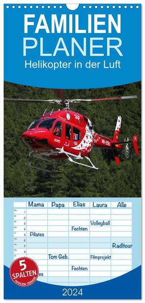 Familienplaner 2024 – Helikopter in der Luft mit 5 Spalten (Wandkalender, 21 x 45 cm) CALVENDO von Hansen,  Matthias