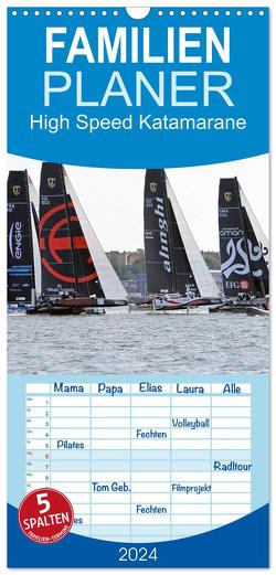 Familienplaner 2024 – High Speed Katamarane – Schwebend ans Limit mit 5 Spalten (Wandkalender, 21 x 45 cm) CALVENDO von Sieveke,  Sven