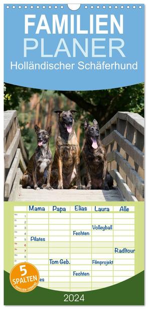 Familienplaner 2024 – Holländischer Schäferhund mit 5 Spalten (Wandkalender, 21 x 45 cm) CALVENDO von Verena Scholze,  Fotodesign