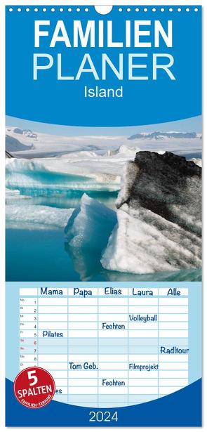 Familienplaner 2024 – Island mit 5 Spalten (Wandkalender, 21 x 45 cm) CALVENDO von Scholz,  Frauke