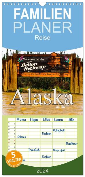 Familienplaner 2024 – James Dalton Highway Alaska mit 5 Spalten (Wandkalender, 21 x 45 cm) CALVENDO von Baumert,  Frank