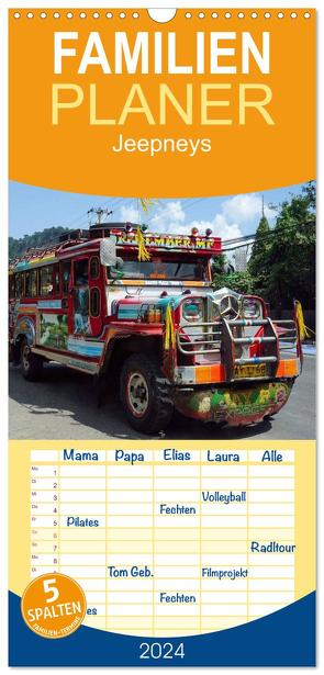 Familienplaner 2024 – Jeepneys mit 5 Spalten (Wandkalender, 21 x 45 cm) CALVENDO von Rudolf Blank,  Dr.