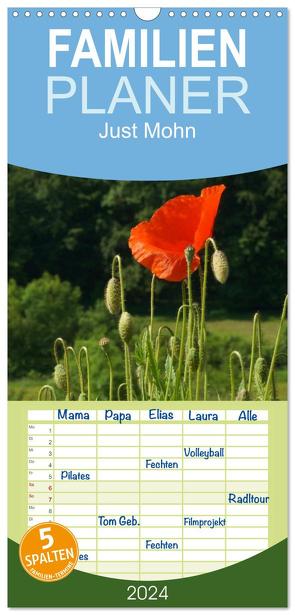 Familienplaner 2024 – Just Mohn mit 5 Spalten (Wandkalender, 21 x 45 cm) CALVENDO von Flori0,  Flori0