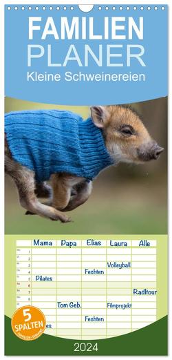 Familienplaner 2024 – Kleine Schweinereien mit 5 Spalten (Wandkalender, 21 x 45 cm) CALVENDO von Schmäing,  Werner