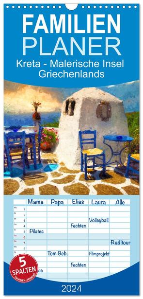 Familienplaner 2024 – Kreta – Malerische Insel Griechenlands mit 5 Spalten (Wandkalender, 21 x 45 cm) CALVENDO von Frost,  Anja