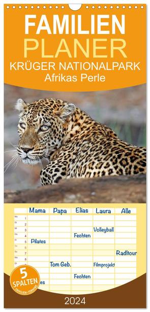 Familienplaner 2024 – KRÜGER NATIONALPARK Afrikas Perle mit 5 Spalten (Wandkalender, 21 x 45 cm) CALVENDO von Woyke,  Wibke
