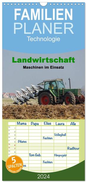 Familienplaner 2024 – Landwirtschaft – Maschinen im Einsatz mit 5 Spalten (Wandkalender, 21 x 45 cm) CALVENDO von Poetsch,  Rolf