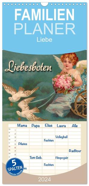 Familienplaner 2024 – Liebesboten mit 5 Spalten (Wandkalender, 21 x 45 cm) CALVENDO von Berg,  Martina