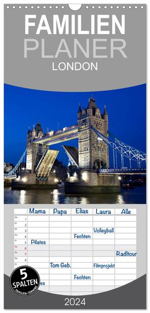 Familienplaner 2024 – LONDON mit 5 Spalten (Wandkalender, 21 x 45 cm) CALVENDO von Schonnop,  Juergen