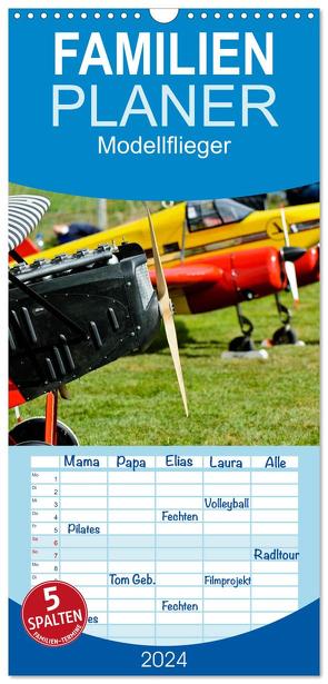 Familienplaner 2024 – Modellflieger mit 5 Spalten (Wandkalender, 21 x 45 cm) CALVENDO von Selig,  Bernd