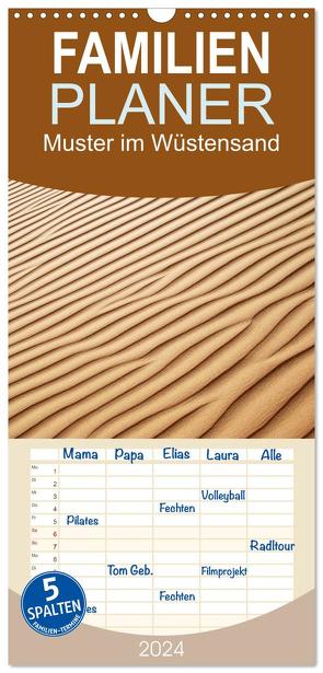 Familienplaner 2024 – Muster im Wüstensand mit 5 Spalten (Wandkalender, 21 x 45 cm) CALVENDO von Spescha,  Maurus