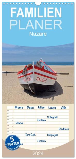 Familienplaner 2024 – Nazare mit 5 Spalten (Wandkalender, 21 x 45 cm) CALVENDO von insideportugal,  insideportugal