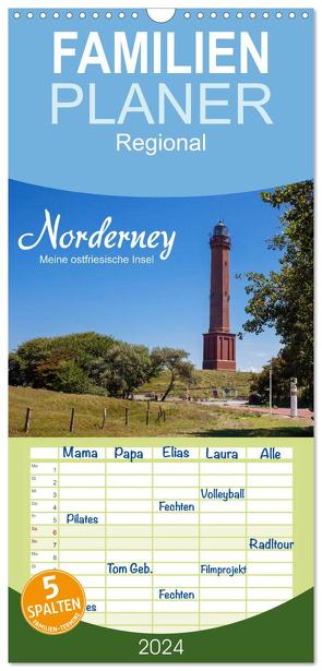 Familienplaner 2024 – Norderney. Meine ostfriesische Insel mit 5 Spalten (Wandkalender, 21 x 45 cm) CALVENDO von Dreegmeyer,  Andrea