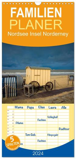 Familienplaner 2024 – Nordsee Insel Norderney mit 5 Spalten (Wandkalender, 21 x 45 cm) CALVENDO von Scherf,  Dietmar