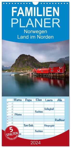 Familienplaner 2024 – Norwegen – Land im Norden mit 5 Spalten (Wandkalender, 21 x 45 cm) CALVENDO von Kalender365.com,  Kalender365.com