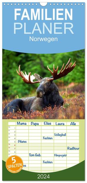 Familienplaner 2024 – Norwegen mit 5 Spalten (Wandkalender, 21 x 45 cm) CALVENDO von Stanzer,  Elisabeth
