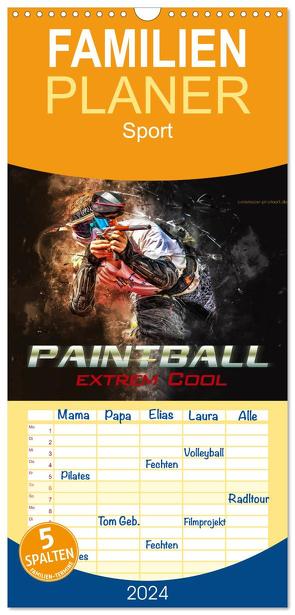 Familienplaner 2024 – Paintball – extrem cool mit 5 Spalten (Wandkalender, 21 x 45 cm) CALVENDO von Roder,  Peter