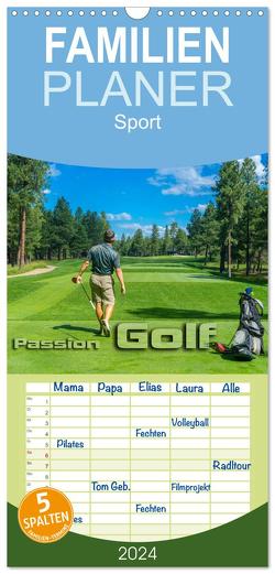 Familienplaner 2024 – Passion Golf mit 5 Spalten (Wandkalender, 21 x 45 cm) CALVENDO von Bleicher,  Renate