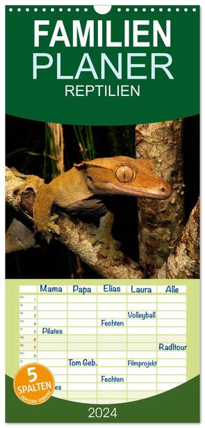 Familienplaner 2024 – REPTILIEN mit 5 Spalten (Wandkalender, 21 x 45 cm) CALVENDO von Trapp,  Benny