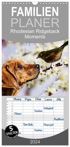 Familienplaner 2024 – Rhodesian Ridgeback – Moments mit 5 Spalten (Wandkalender, 21 x 45 cm) CALVENDO von Behrens,  Dagmar