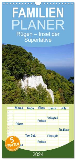 Familienplaner 2024 – Rügen – Insel der Superlative mit 5 Spalten (Wandkalender, 21 x 45 cm) CALVENDO von Loebus,  Eberhard