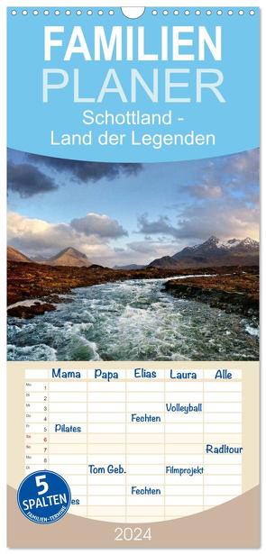 Familienplaner 2024 – Schottland – Land der Legenden mit 5 Spalten (Wandkalender, 21 x 45 cm) CALVENDO von Cross,  Martina