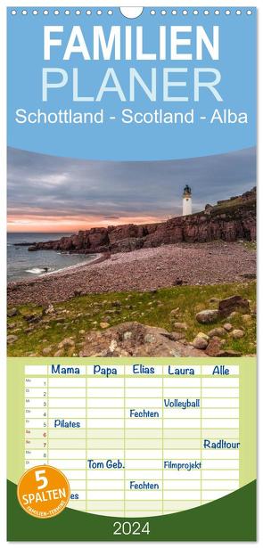 Familienplaner 2024 – Schottland – Scotland – Alba mit 5 Spalten (Wandkalender, 21 x 45 cm) CALVENDO von Eschrich,  Heiko