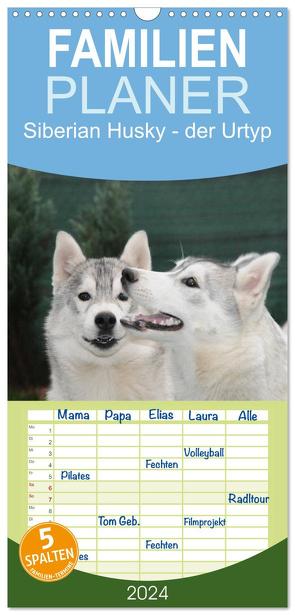 Familienplaner 2024 – Siberian Husky – der Urtyp mit 5 Spalten (Wandkalender, 21 x 45 cm) CALVENDO von Ebardt,  Michael