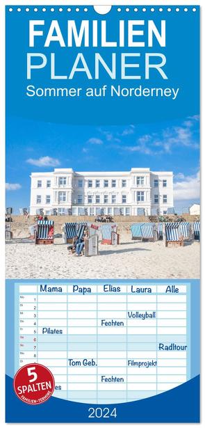 Familienplaner 2024 – Sommer auf Norderney mit 5 Spalten (Wandkalender, 21 x 45 cm) CALVENDO von Scherf,  Dietmar