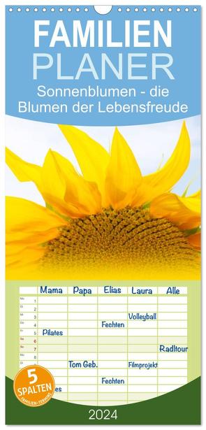 Familienplaner 2024 – Sonnenblumen – die Blumen der Lebensfreude mit 5 Spalten (Wandkalender, 21 x 45 cm) CALVENDO von Ziehr,  Maria-Anna