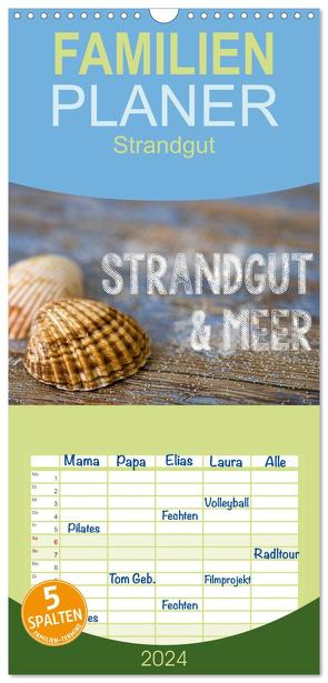 Familienplaner 2024 – Strandgut und Meer mit 5 Spalten (Wandkalender, 21 x 45 cm) CALVENDO von Haase,  Andrea