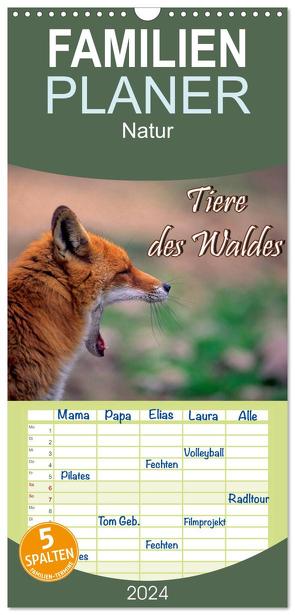 Familienplaner 2024 – Tiere des Waldes mit 5 Spalten (Wandkalender, 21 x 45 cm) CALVENDO von Geduldig,  Bildagentur