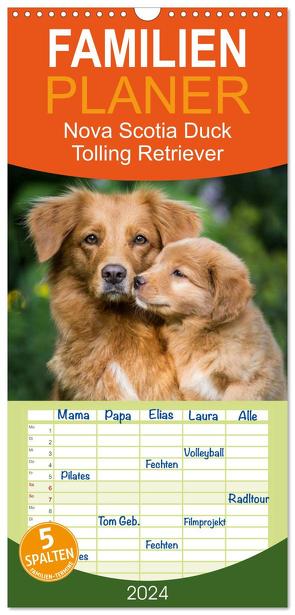 Familienplaner 2024 – Toller – Nova Scotia Duck Tolling Retriever mit 5 Spalten (Wandkalender, 21 x 45 cm) CALVENDO von Auerbach,  Anna