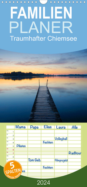 Familienplaner 2024 – Traumhafter Chiemsee – Impressionen vom Bayerischen Meer mit 5 Spalten (Wandkalender, 21 x 45 cm) CALVENDO von Wermter,  Christof