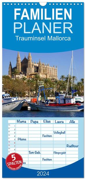 Familienplaner 2024 – Trauminsel Mallorca mit 5 Spalten (Wandkalender, 21 x 45 cm) CALVENDO von Reupert,  Lothar