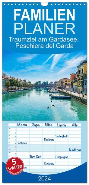 Familienplaner 2024 – Traumziel am Gardasee. Peschiera del Garda mit 5 Spalten (Wandkalender, 21 x 45 cm) CALVENDO von Rabus,  Tina