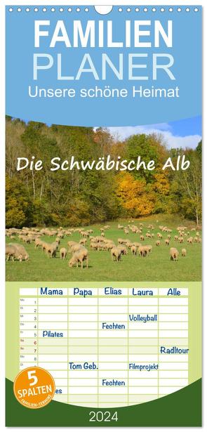 Familienplaner 2024 – Unsere schöne Heimat – Die Schwäbische Alb mit 5 Spalten (Wandkalender, 21 x 45 cm) CALVENDO von GUGIGEI,  GUGIGEI