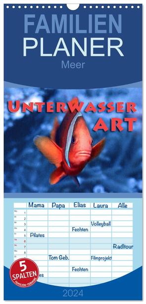 Familienplaner 2024 – Unterwasserart mit 5 Spalten (Wandkalender, 21 x 45 cm) CALVENDO von Gödecke,  Dieter