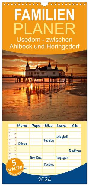 Familienplaner 2024 – Usedom 2024 Rendezvous zwischen Ahlbeck und Heringsdorf mit 5 Spalten (Wandkalender, 21 x 45 cm) CALVENDO von Knuth,  Marko